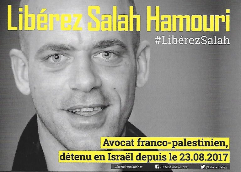 [# Salah Hamouri solidarité totale : “J’ ai écrit ce courrier a l’ attention de Monsieur Macron et du ministère des affaires étrangères. Danise Hamouri”. Bally Bagayoko]