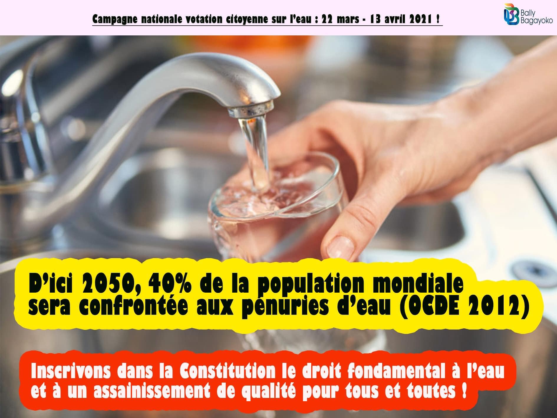 L'eau bien commun nécessite sans relâche un combat pour un droit universel !