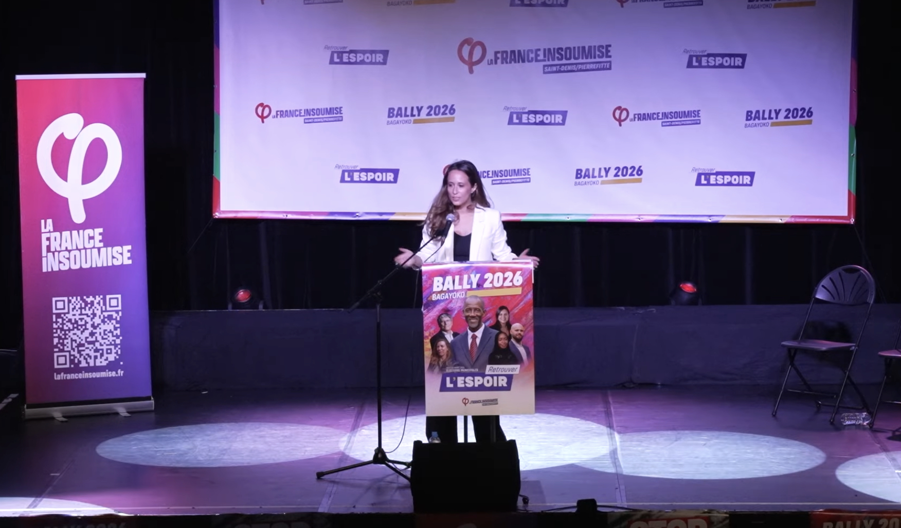 Bally Bagayoko - LFI - Saint Denis - Pierrefitte - Clemence Guette - Meeting - 16 octobre