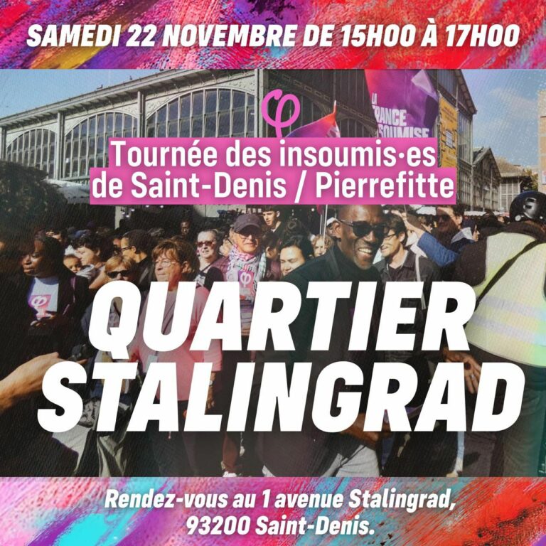 Bally Bagayoko - LFI - Saint Denis - Pierrefitte - 22 novembre -Stalingrad