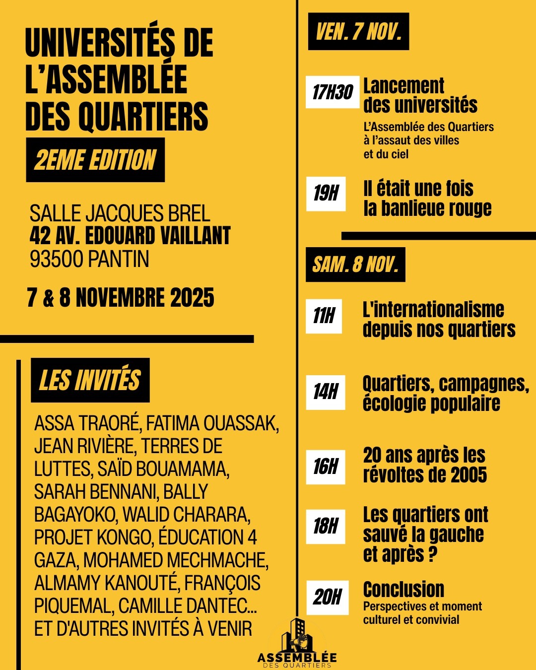 Bally Bagayoko - LFI - Saint Denis - Pierrefitte - assemblee des quartiers