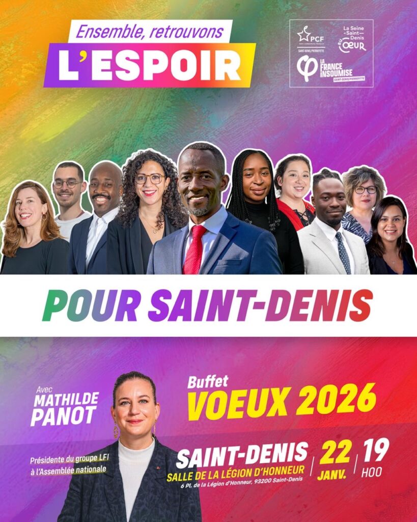 Bally Bagayoko - LFI - Saint Denis - Pierrefitte - Voeux Saint Denis - 22 janvier 2026 - Mathilde Panot