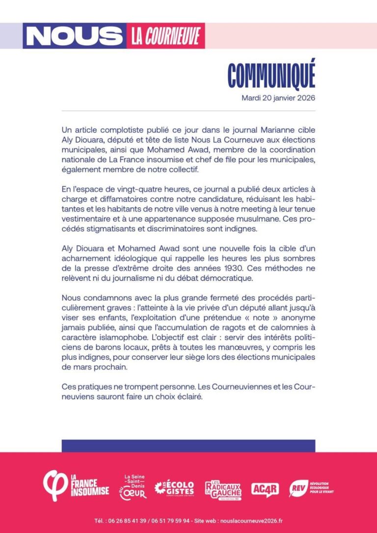 Bally Bagayoko - LFI - Saint Denis - Pierrefitte - Ali Diouara - Mohamed Awad